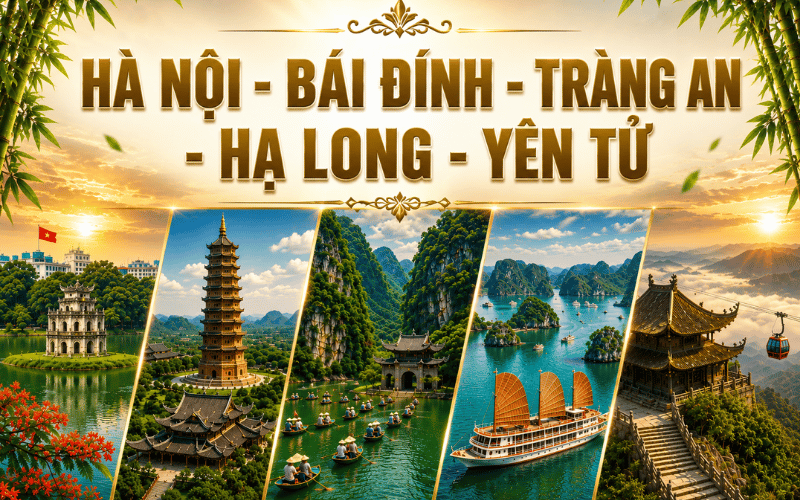 Di sản Miền Bắc 4N3Đ<BR>HÀ NỘI - BÁI ĐÍNH – TRÀNG AN - HẠ LONG – YÊN TỬ