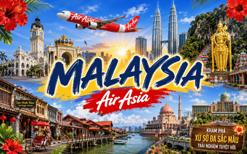 MALAYSIA MONO 5N4Đ <br> Bay AirAsia